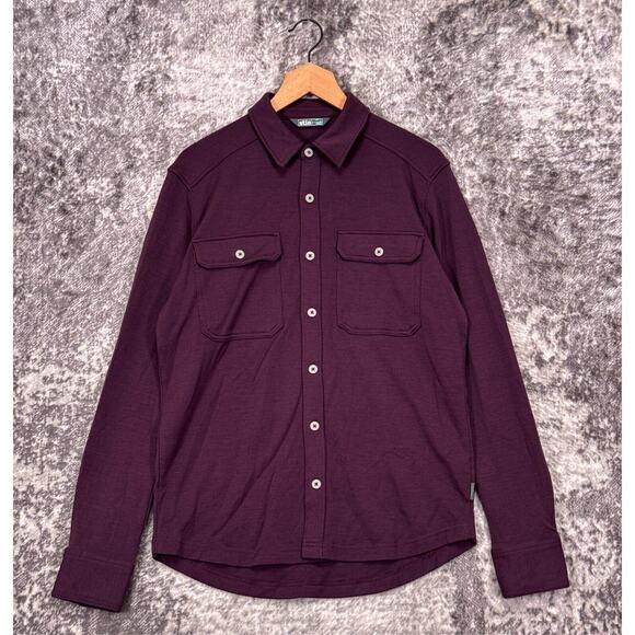 STIO Shirt Small Mens Alpin Midweight Merino Button Up Long Sleeve